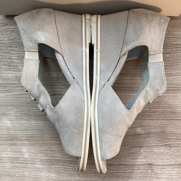 Sheridan Mia Italy wedge peep toe 37 leather suede - Picture 3 of 16